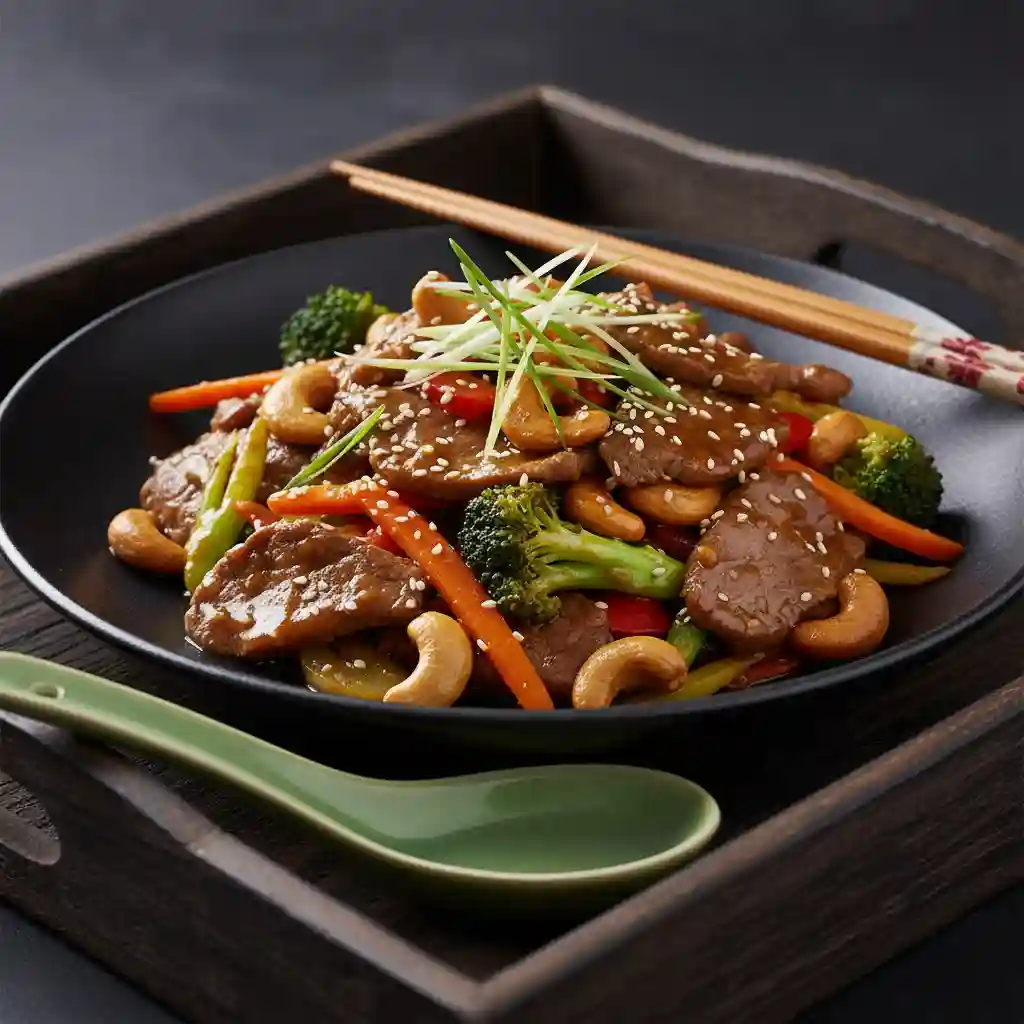 Beef with Cashew Nuts in Yellow Sauce