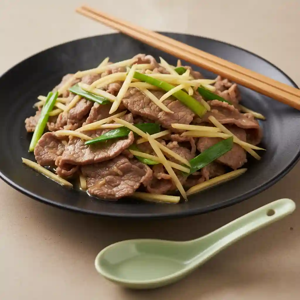 Beef with Ginger & Spring Onion