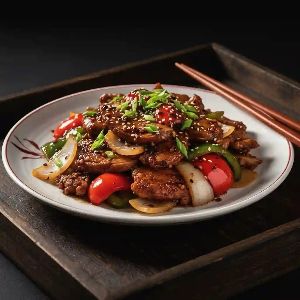 Roast Duck in Black Pepper Sauce