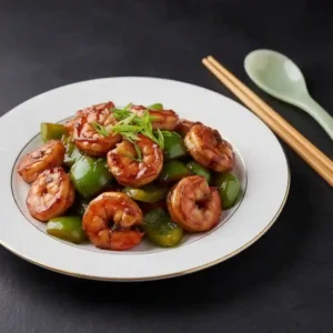 King Prawn with Green Pepper in Black Bean Sauce