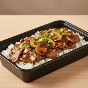 Beef with Mushroom & Rice
