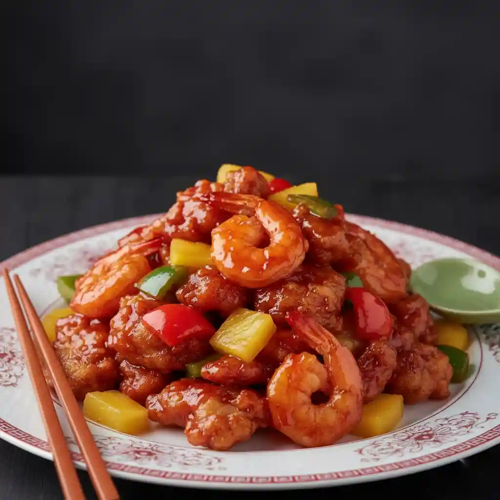 Sweet & Sour Special in Batter (Chicken, Lamb & King Prawn)