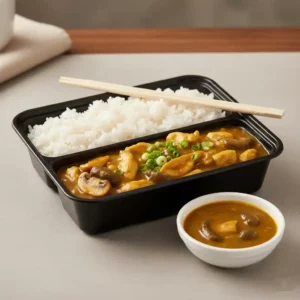 Chicken & Mushroom Curry Rice Box