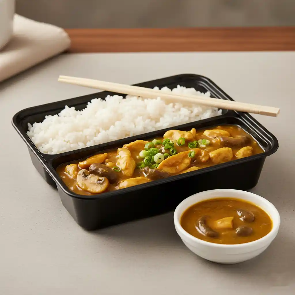 Chicken & Mushroom Curry Rice Box