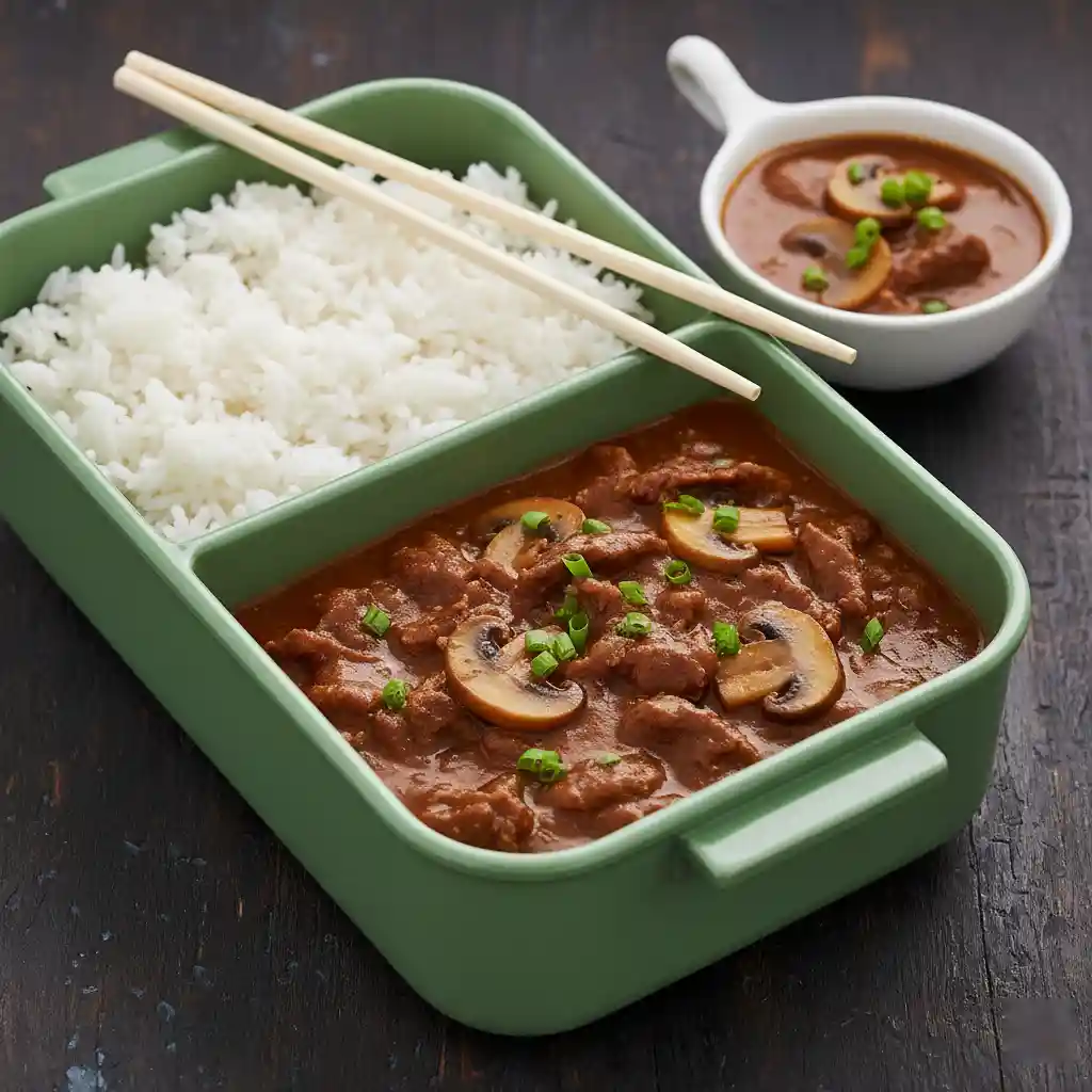 Beef & Mushroom Curry Rice Box