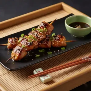 Chicken on Skewers (4) with Sauce