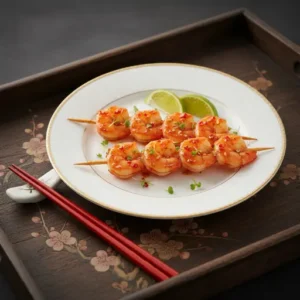 King Prawns on Skewers (4) with Sauce